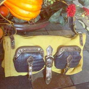 NWOT Cromia Italian Leather & Suede Bag